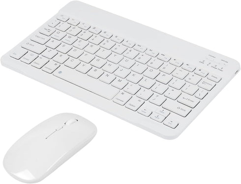 Bluetooth Keyboard and Mouse Combo Ultra-Slim Portable Rechargeable Compact Wireless Mouse Keyboard Set for Pad/iPad Pro/iPad Mini/iPad Air Mac OS...