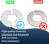 Wall Split Flange Stainless Steel Escutcheon Plate plumbing Cover Self-Adhesive Round for 50mm Diameter Pipe...