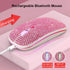 Bluetooth Mouse,Bling Dazzling 2.4GHz Rechargeable Wireless Mouse Slim Mouse with USB Receiver, Compatible with Notebook, PC, Laptop, Computer, Ma...