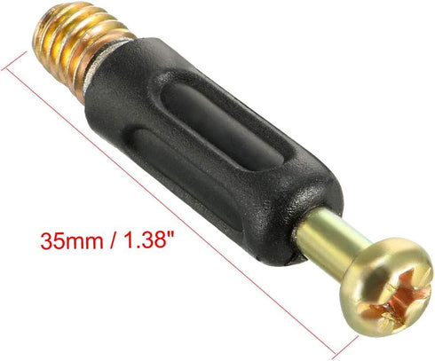 uxcell Furniture Connecting Fittings 6mm Thread Dia Screws 35mm Length Fastener Plastic Covered 10 Pcs...