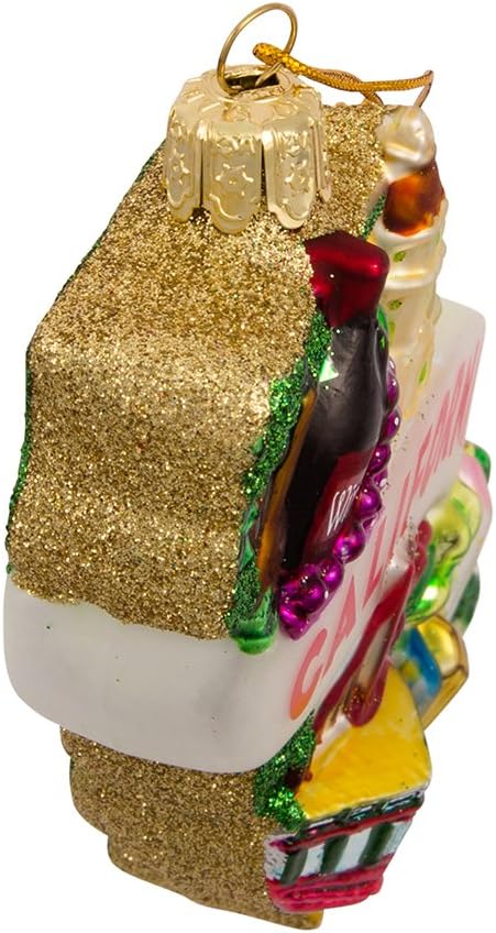 Kurt Adler Glass California Ornament, 5-Inch for Christmas...