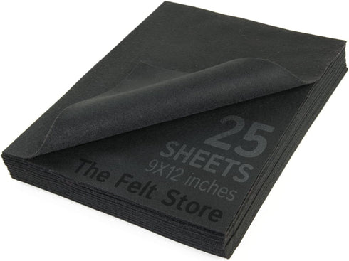 The Felt Store Craft Felt Assorted Sheets - 9" x 12" - 25-Piece Pack- Craft Fabric for DIY Arts & Crafts, Decorations - Soft and Durable Craft Fel...