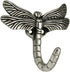 Franklin Brass Dragonfly (1-Pack) Single Wall Hooks 1-Prong Coat/Hat Antique Pewter Hooks for Hanging Wall Mount Hanger Clothes, Purse, Bag, Towel...