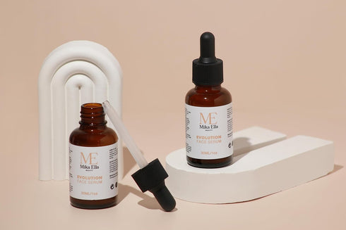 Mika Ella Beauty's Evolution Glow Serum Inspired by Korean Skincare - Brightening Serum and Face Exfoliator with Vitamin C, Retinol, Hyaluronic an...