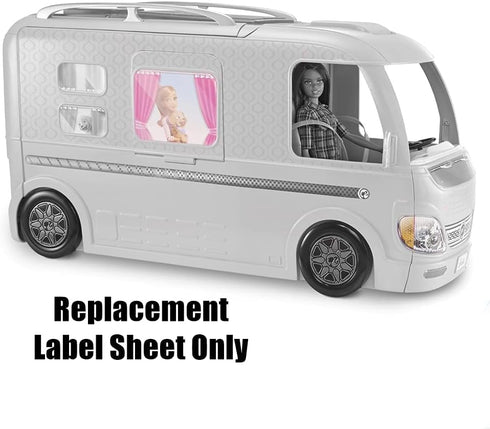 Replacement Labels for Barbie Doll Dream-Camper Playset - FBR34 ~ Replacement Camper Stickers ~ Set A...