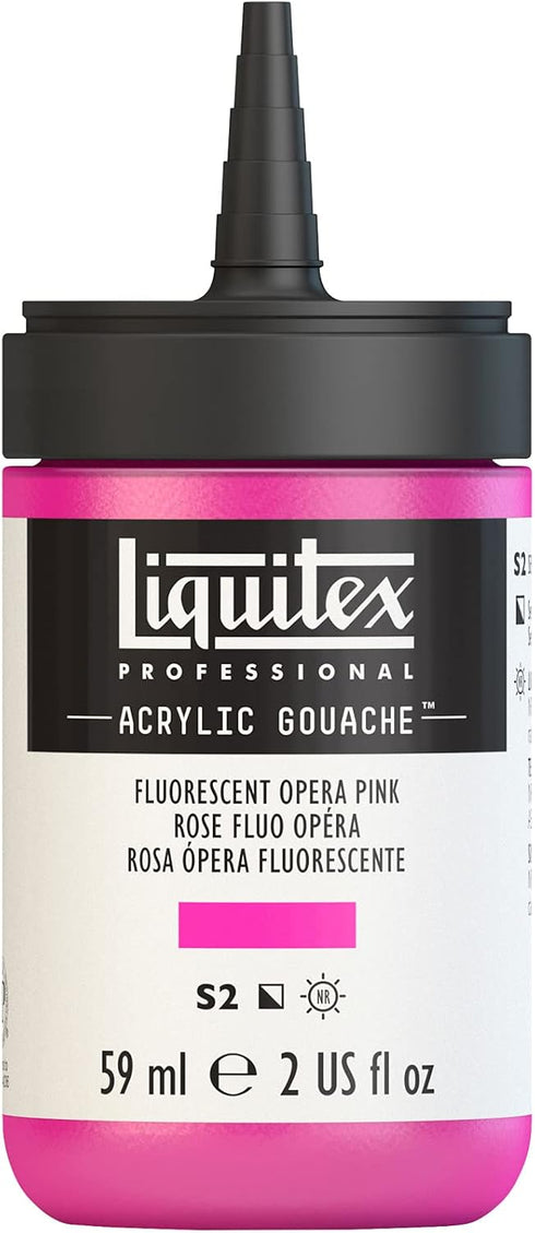 Liquitex Professional Acrylic Gouache, 2-oz (59ml) Bottle, Fluorescent Pink...