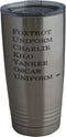 Rogue River Tactical Funny Foxtrot Military Acronym 20 Oz. Travel Tumbler Mug Cup w/Lid Vacuum Insulated Hot or Cold Military Veteran Gift...