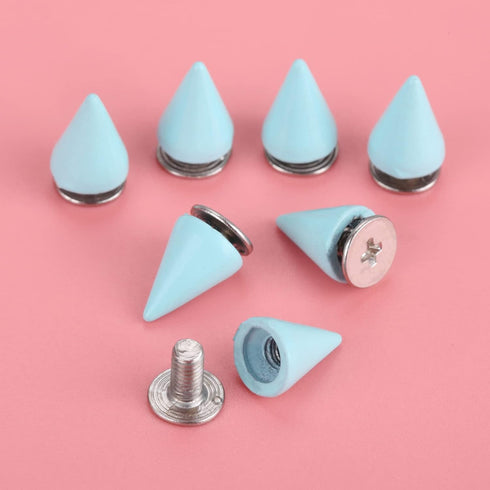 Punk Metal Rivets Screw For Handbag, Belt Shoes, Colored Metal Screw Back Rivet, Cone Spikes Screwback Studs, DIY Leathercraft Findings, 7X10MM, P...