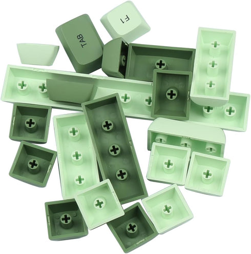 Happy Balls XDA Profile Keycaps Matcha PBT Dye Sub Custom Cherry MX Keycap Set US Layout Key Caps for 61 65 68 75 84 87 96 98 104 108 MX Switches ...