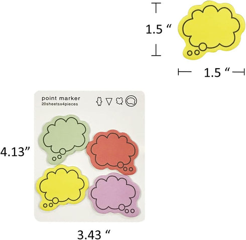 Wrapables Colorful Thinking Bubble Sticky Notes (Set of 2)...