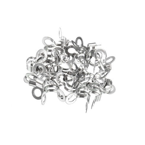 MECCANIXITY Ball Chain Connectors, Stainless Steel Double Ring Clasp Fit for 2.4/3/4.5/6mm Ball Chain Ceiling Fan Lamp Pull Loop, Silver Pack of 8...