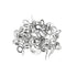 MECCANIXITY Ball Chain Connectors, Stainless Steel Double Ring Clasp Fit for 2.4/3/4.5/6mm Ball Chain Ceiling Fan Lamp Pull Loop, Silver Pack of 8...