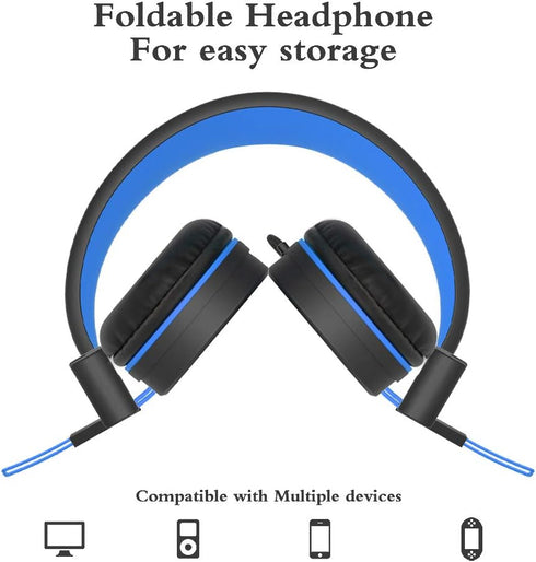 ELECDER i37 Kids Headphones Children Girls Boys Teens Foldable Adjustable On Ear Headphones 3.5mm Jack Compatible Cellphones Computer MP3/4 Kindle...
