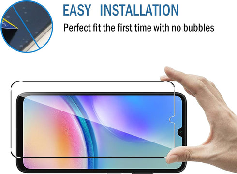 2+2 Pack for Samsung Galaxy A05s(Not A05) Screen Protector with Camera Lens Protector,Full Coverage 9H Tempered Glass Film,HD Clear Scratch Resist...