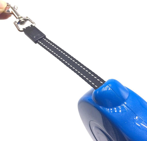 Retractable Dog Leash with Nylon Ribbon Lead for Small & Medium Breeds, Durable, No Tangle, 10-feet Long, Supports up to 25-Pound (Small, Blue)...
