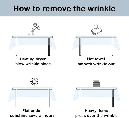 Hiasan Clear Plastic Tablecloth Rectangle - 100% Waterproof Oilproof Stain Resistant Wipeable Transparent Vinyl Table Cloth Protector, 54 x 80 Inc...