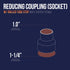DDSD1252 Reducing Copper Coupling With Sweat Sockets And With Rolled Tube Stop, 1-1/4 X 1 Inch...