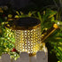 Solar Watering Can Lights, LED Solar Lantern String Light Outdoor Garden Waterproof Hollowed-Out Retro Metal Water Can Lights, for Garden Patio Ya...