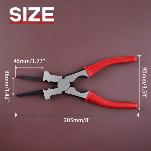 SPEEDWOX Mig Welding Pliers 6 In 1 Multi-Function Welding Pliers Nozzle Cleaner Slag Hammer 8" Professional Welding Welding Tools For Scraping Spa...