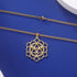 VASSAGO Merkabah on Flower of Life Necklace Mandala Necklace Geometry Star Tetrahedron Merkaba Pendant Necklace Buddhist Lotus Flower Mandala Pend...