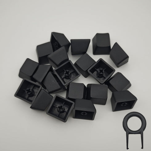 OEM Profile Blank Black Keycaps PBT Material 1U R4 Keycap for MX switches Mechanical Keyboard (Black, 20pcs)...