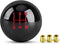 5 Speed Car Racing Gear Shift Shifter knob, Resin Polished Round Ball Shift Knob with 3 Adapters Compatible with Manual Car(Mini Black 5)...