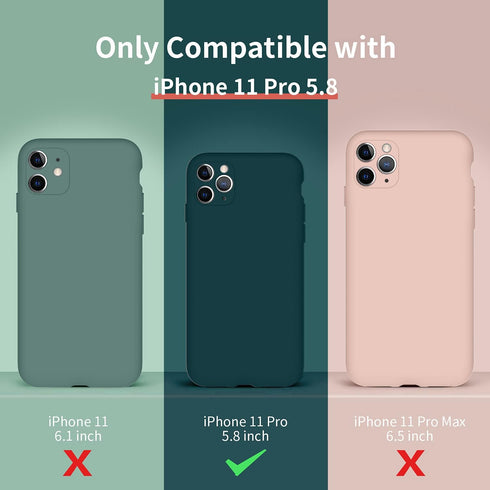 Cordking Designed for iPhone 11 Pro Case, Silicone Ultra Slim Shockproof Phone Case with Soft Anti-Scratch Microfiber Lining, [Enhanced Camera Pro...