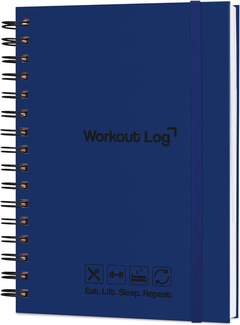 Skyline Fitness Journal – Workout Log Book For Home Exercise & Gym – Weightlifting Tracker - Training Accessories & Work Out Gifts (Dark Blue)...