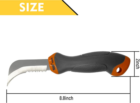 XW Linoleum Flooring and Roofing Knife with Stainless Steel Hook Blade for Cutting Wallpaper, Carpet, Vinyl, Ceilings, Floor Covering...