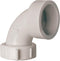 Plumb Pak PP55-11 Sink Drain Pipe Elbow with, 90 Deg, 1-1/2 in, Plastic, 1-1/2", White...