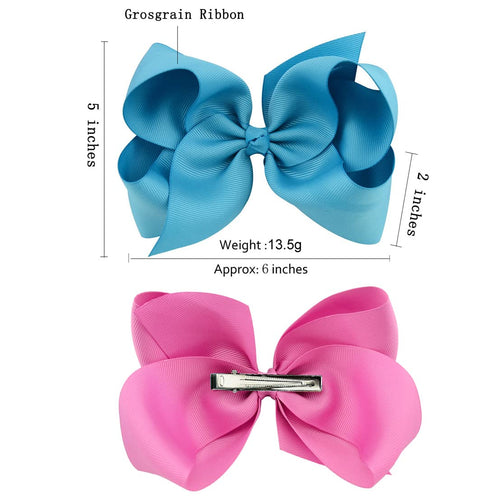 30PCS Big 6 Inch Hair Bows for Girls Grosgrain Ribbon Toddler Hair Accessories with Alligator Clips for Toddlers Baby Girls Kids Teens...