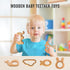 12-Pcs Baby Teether Toys,Wooden Teethers for Babies - Wooden Animal Toys, Teething Rings, Toddler Chew Toys?Baby Teething Rings and Wooden Teether...