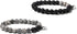 2Pcs Matte Lava Rock Volcanic Stone Beads Stretch Bracelet Stacking Essential Oil Diffuser Tiger Eye Seed Energy Yoga Bracelet for Men Women Coupl...
