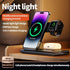 Wireless Charger 3-in-1 Fast Charging Stand Foldable Portable Travel Multi-Device Charging Station for iPhone 14 13 12 11 Pro Max Samsung Series A...