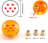 Round Ball Shift Knob for Most Manual Automatic Cars Universal Dragon Ball Gear Shift Knob with 3 Adapters M8x1.25, M10x1.25, M10x1.5(Yellow 4 Sta...