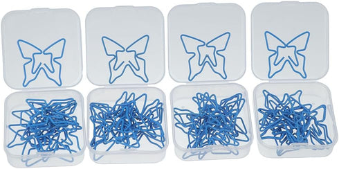 40 pcs Butterfly Shaped Paper Clips, Blue Butterfly Paperclips, for Office Supplies Wedding Invitations Crafts Photo...