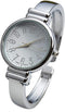 Silver Metal Band Slim Case Women's Bangle Cuff Watch...