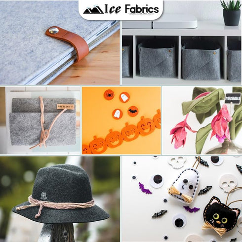 Craft Felt Fabric by The Yard - 72" Wide & 1.6mm Thick Acrylic Felt - Soft and Durable Snow White Felt Fabric for DIY Arts & Crafts, Decorations a...