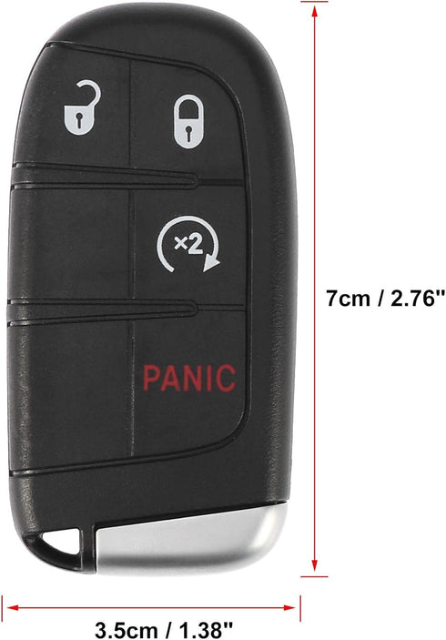 X AUTOHAUX Keyless Entry Remote Car Key Fob 433Mhz 4 Buttons M3N-40821302 for Dodge Journey 2011-2020...