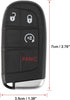X AUTOHAUX Keyless Entry Remote Car Key Fob 433Mhz 4 Buttons M3N-40821302 for Dodge Journey 2011-2020...