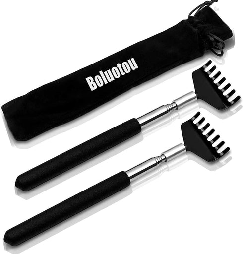 2 Pack Portable Extendable Back Scratcher, Stainless Steel Telescoping Back Scratcher with Beautiful Present Packaging...