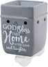 Elanze Designs God Bless This Home with Love Grey Stoneware Electric Plug-in Wax Tart Oil Warmer...