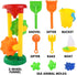 Liberty Imports Double Sand & Water Wheel Tower Beach Toy Set w/Built-in Funnel, Sieve, Bucket, Shovel, Rake, Animal Molds for Kids, Toddlers Play...
