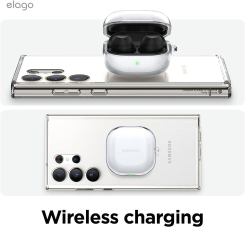 elago Clear Case Compatible with Samsung Galaxy Buds FE Case (2023) Premium TPU Material, Precise Cutouts, Drop Protection, Shockproof Cover, Anti...