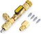 WADEO Valve Core Remover Installer Tool with Dual Size SAE 1/4 & 5/16 Port, 4 Valve Cores with Teflon Seal, Compatible with R22 R12 R407 R410 R404...