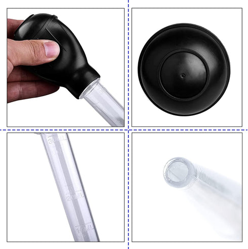 Aquarium Multifunction Dropper Pipette Manual Cleaner Water Changer Cleaning Tool Siphon Dropper Remover 30ml Coral Feeder Waste Cleaner for Fish ...
