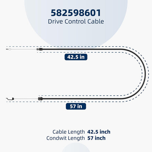 Ximoon 582598601 Drive Cable Suitable for Husqvarna Walk Behind Mower L221A LC221A, Repalcement for Husqvarna Self Propel Cable Lawn Mower Parts A...