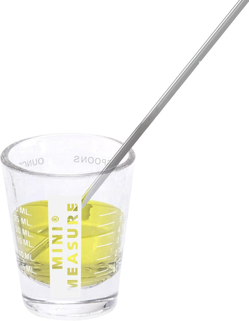 Kolder Mini Measure Heavy Glass, 20-Incremental Measurements Multi-Purpose Liquid and Dry Measuring Shot Glass, White...