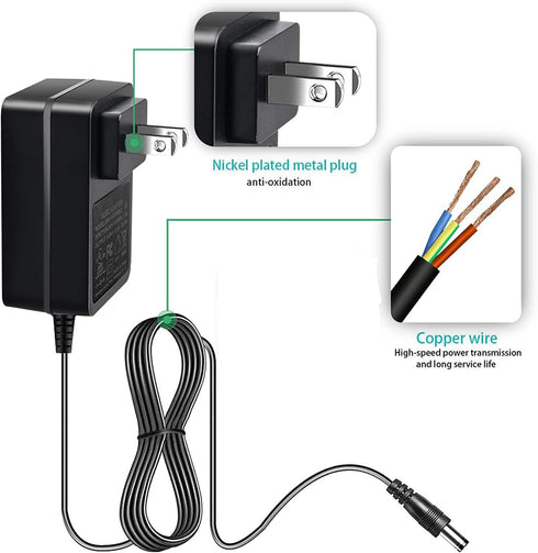 Replacement Voweek Vacuum Charger 26V AC DC Adapter Compatible with Voweek VW-VC08 VW-VC07,EIOEIR E20 Pro HC-20G,JASHEN D18,Kenmore DS1030 Cordles...