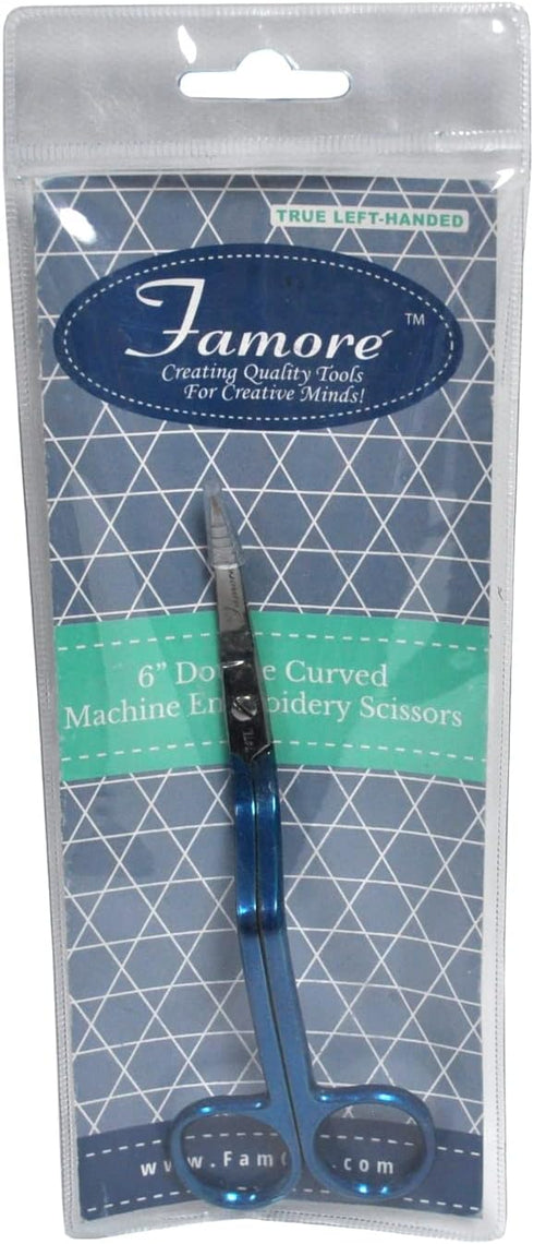 Famore Cutlery True Left Handed Double Curved Embroidery Scissors 747L, Stainless...